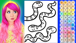 ASMR Coloring Snakes | Calming ASMR Coloring for Relaxation & Stress-Relief