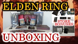 【PS5 & PS4】Unboxing Elden Ring Collector's Edition with Pre-order Bonuses and Store Bonuses !!!