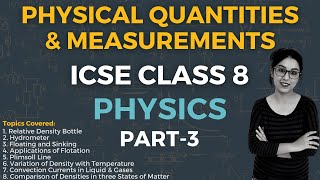 Physical Quantities and Measurements | ICSE CLASS 8 Physics | Part - 3