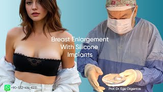 Placing silicone breast implant