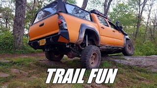 Toyota Tacoma Gets A Little Tippy Offroad & Almost Tears a Tire