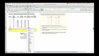 Lecture 3-5. Exercise (MAs & Exponential Smoothing)