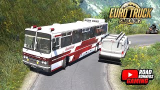 Ikarus Bus on Extreme Peru Death Road | Euro Truck Simulator 2 |  Logitech G29