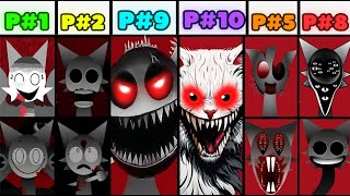 Phase 1 VS Phase 2 VS Phase 3 VS Phase 4 VS Phases 6-10 in Incredibox Sprunki versions + NEW MOD