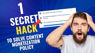 How to solve Facebook content monetization policy 2024 #facebook  #facebookmonetization