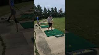 slow mo low quality golf shot