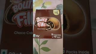 Unboxing Sunfeast Bounce Fills#shorts#Full of Chocolate#Tasty cookies