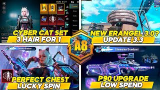 NEW ULTIMATE SET l P90 UPGRADE SKIN CYBERCAT l MUDANÇAS ERANGEL 3.0 l PUBG MOBILE UPDATE 3.3