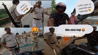 Doing rapido on superbike || cute girl reaction 😍 || police ne rok liya 😭