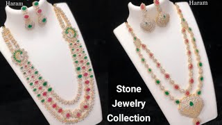 Beautiful Long Haaram Collection. CZ stone Jewelry Collection. Jewelry is like a perfect spice.