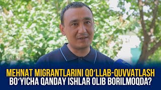 MEHNAT MIGRANTLARINI QOʻLLAB-QUVVATLASH BOʻYICHA QANDAY ISHLAR OLIB BORILMOQDA?