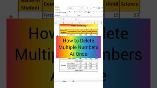 Delete Multiple Numbers at Once | #shorts #excel #exceltips #exceltricks #exceltutorial