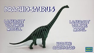 Brachiosaurus einfaches Volumenmodell/Simple Volume model - Lasercut #papercraft