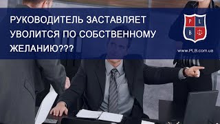 Что делать, если руководитель заставляет уволится по собственному желанию