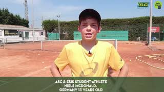 🎾📚 🎥Niels MCdonald (Germany,13 years old) #ascstories