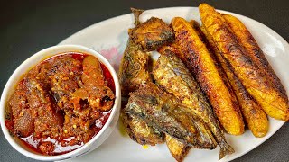 HOW TO MAKE  NIGERIAN BOLE: WITH PEPPERED SAUCE AND ROASTED FISH