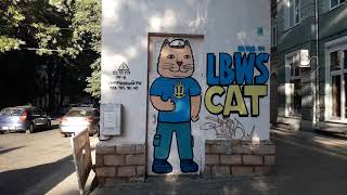 Ukrainian grain, Black Sea, street art, cats  library and #Odesa streets during the war