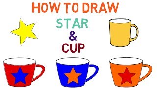 Drawing and Coloring Cup And Star