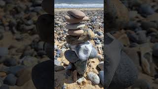 I love balancing pebbles #beach #ukcoast #ukholiday