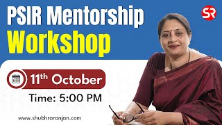 Live Workshop | Political Science & IR Mentorship Programme | SR IAS Study