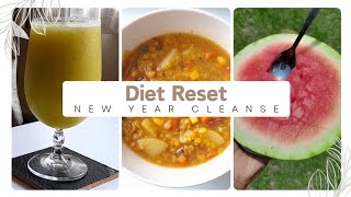 Diet Vlog | New Year Cleanse ✨️ Pineapple & Cucumber Juice Detox 🍍 diet reset