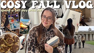 spend a bookish fall day with me! bookstore vlog, baking + more 🎃🕸️🪵🍂