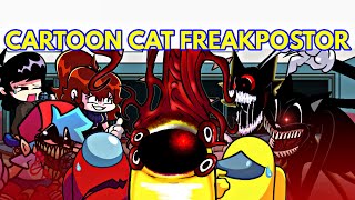 Friday Night Funkin' Vs CARTOON CAT V2 FREAKPOSTOR | Old Cartoon Style (FNF/Mod/Gameplay + Cutscene)