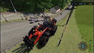 Closing roadside/transporting with Fendt/dangerous tree work at road |Public Work |Fs22 |Ps4