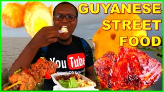 I Tried Guyanese Seawall Street Foods (Guyana Street Food Tour) Delicious 😋