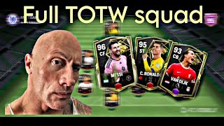 Full TOTW Squad builder 🔥 Insane squad🥵Ronaldo Messi Salah🤩