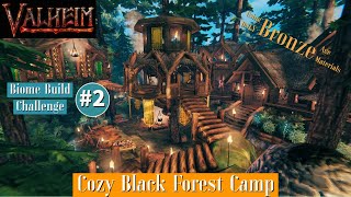 Valheim | Super Cozy Camp Build using ONLY Black Forest Materials