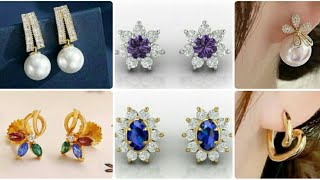 Fancy Office Wear Stud Earring Designs / Simple Daily Wear Style Stud Earring Design Collections