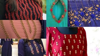 Neck embroidery designs for suit/kurti / Hand embroidery neckline designs/ Embroidery neckline 2021