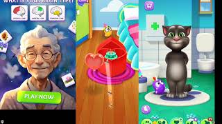 Three tom are playing game \\my talking tom 2 gameplay #youtubevideo #mytalkingtom2 #cartoon