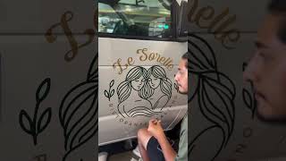 Vinyl lettering for restaurant catering