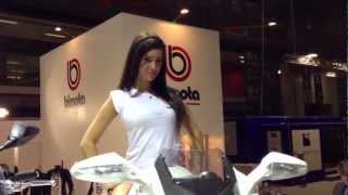 Bimota babe on a 2013 DB11 @ Eicma 2012