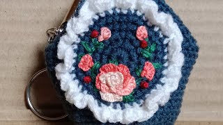 Handmade Embroidered Crochet Woollen Mini Coin