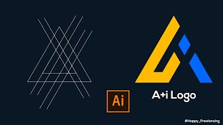 Letter Ai Logo design Using Line and Shape Builder Tool || Logo Design Tutorial