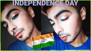 Indian flag inspired makeup look for independence day🇮🇳