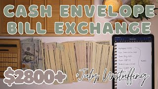 Cash Envelope BILL EXCHANGE + $2800 Cash Unstuffing | 23 Year Old Budgets