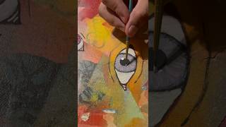 Easy How to Paint a Eye using Acrylic Paint Satisfying #art #fyp #viral #shorts #artshorts #viralart