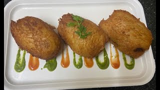 YUMMY CRISPY BREAD CUTLET RECIPE || POATATO CUTLET|| BREAD PAKODA || FASTFOOD ||SAMOSA STYLE FILLING