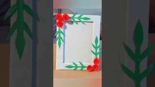 How To Make Paper Photo frame At home | Easy  Paper Picture Frame #shorts #ytshorts #art #craft