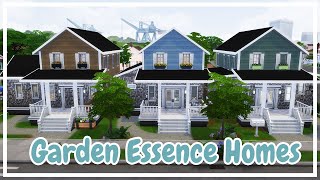 I built 3 houses on 1 lot! SPEED BUILD | The Sims 4 Garden Essence Homes | Tour & Furnishing