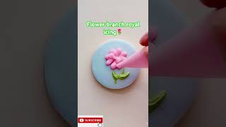 Flower branch royal icing🌷🌈 #cookies #art #celebration #painting #royalicing #sweets #flower#fun