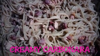 CREAMY CARBONARA MY OWN VERSION |EGSOONG BISDAK |LUTONG PAMBAHAY |