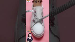 how to tie a shoe laces in 30 seconds? lacing style #shorts#lacestyles#tie#short