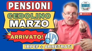 PENSIONI PAZZESCO CEDOLINO MARZO 👉 ARRIVATO CON RIFORMA IRPEF E ARRETRATI ANTICIPATI 😳💰 PENSIONE