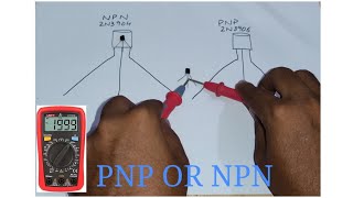 How to check the NPN and PNP Transistor using Digital Multimeter in Hindi/urdu