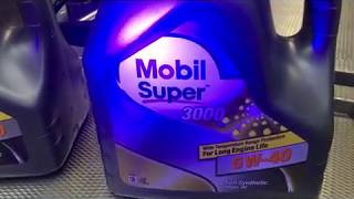 Mobil Ультрафиолет SUPER 3000 Diesel - Светится ли буква О у Мобила